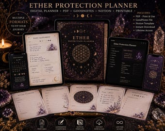 Soul Blueprint Planner | Spiritual Life Planner Printable | Tarot Astrology Journal | Digital Download