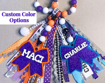 personalized cheer gift idea cheerleader keychain bag charm athletes custom keepsake for daughter cheer sister gift for competition