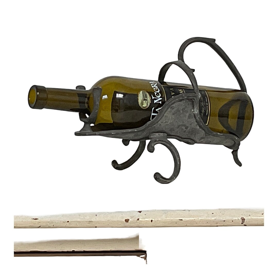 Pewter Antique Wine Bottle Holder Antique Spanish Metal Etsy