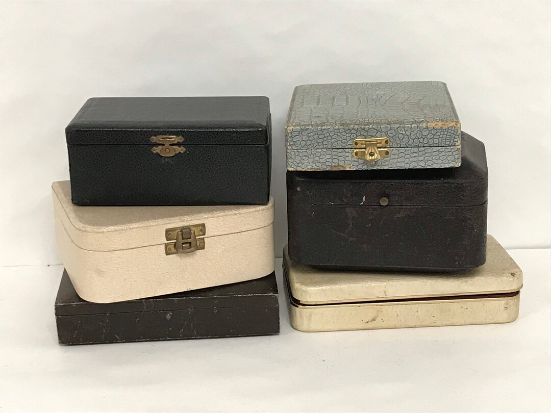 6 Vintage and Antique Jewellery Display Boxes Necklace Medals Etsy