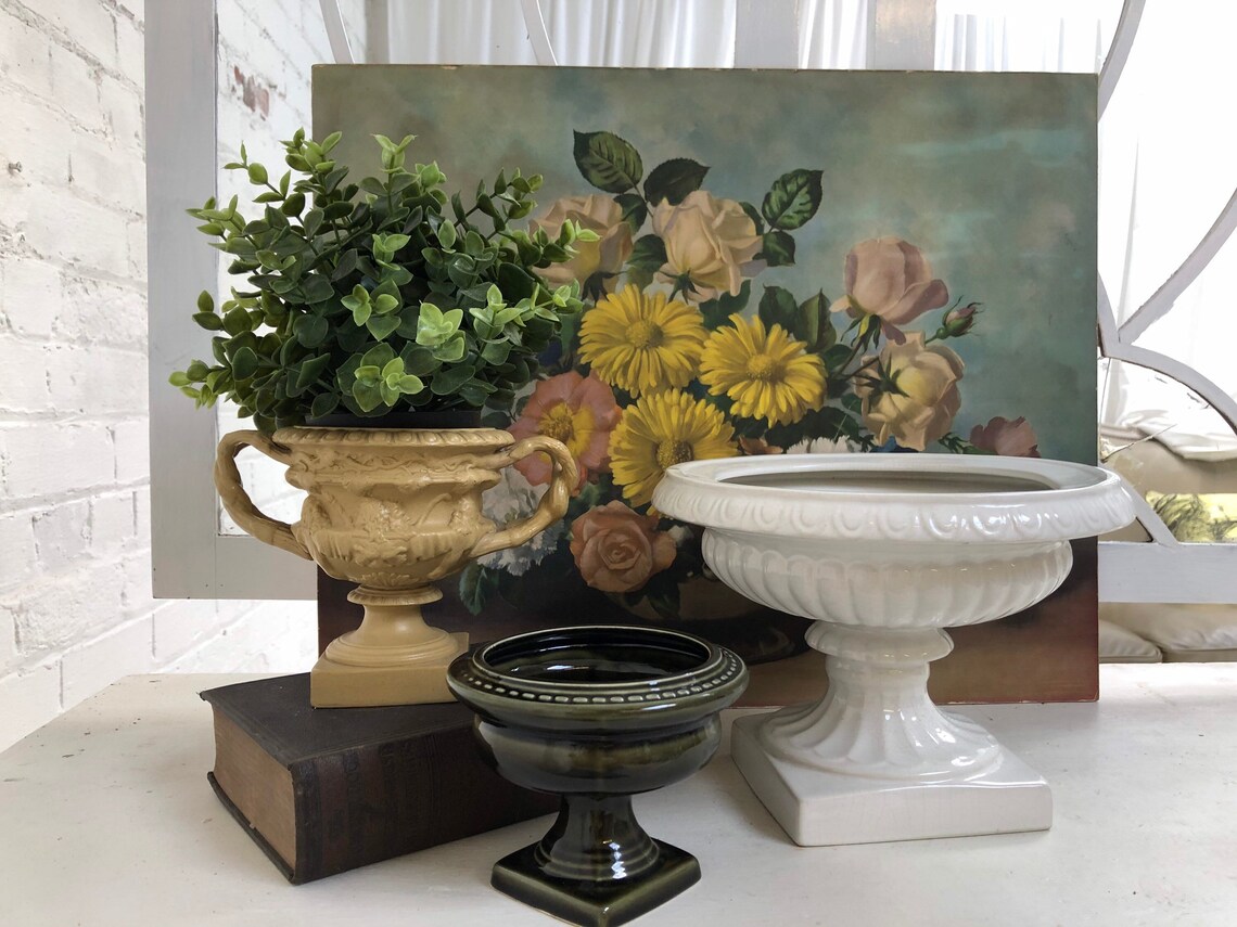 Vintage Mantle vase pottery ceramic planter Constance Spry Etsy