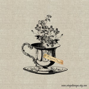 A Sweet Tea Memory Instant Download Digital Image No.30 Iron-On Transfer to Fabric (toile de jute, lin) Impressions papier (cartes, étiquettes)