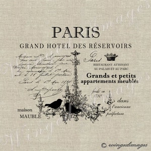 Paris Französisch Hotel Kronleuchter Vögel Sofort Download Digitales Bild Nr