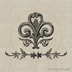 Ornate Renaissance Detail Instant Download Digital Image No.135 Iron-On Transfer to Fabric burlap, linen Paper Prints cards, tags image 1