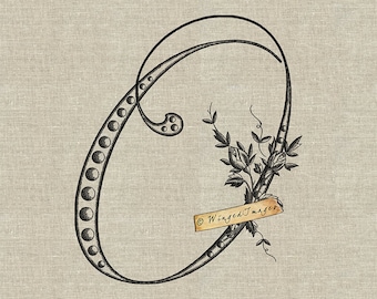 Antique French Number Zero. Instant Download Digital Image No.398 Iron-On Transfer to Fabric (burlap, linen) Paper Prints (cards, tags)