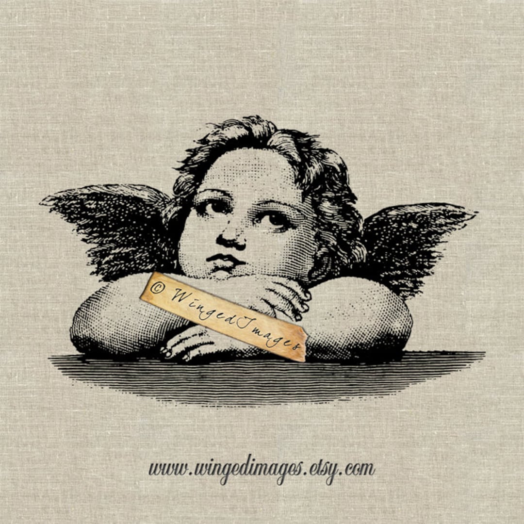 Rabi　A4サイズ　キャンバスアート11枚 Raphael's Cherubs II. Instant Download Digital Image No.193