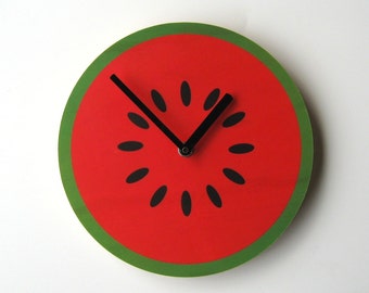 fruit wall clock etsy