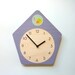 Objectify Purple Modern Cuckoo Wall Clock with Numerals - Medium Size