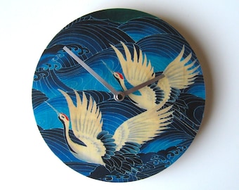 Objectify Blue Crane Wall Clock