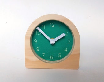 Objectify Green Desk Clock with Numerals