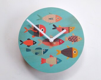 3dRose Milas Art Tropical Fish Wall Clock 10 by 10-Inch 3dRose Milas Art Tropical Fish Wall Clock 10 by 10-Inch