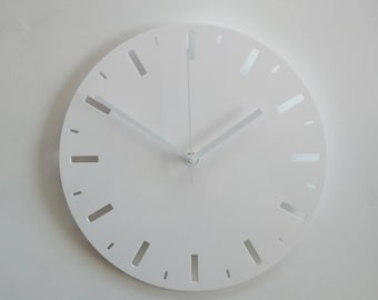 Reloj de pared minimalista: reloj silencioso moderno de mediados de siglo, 11,2 pulgadas
