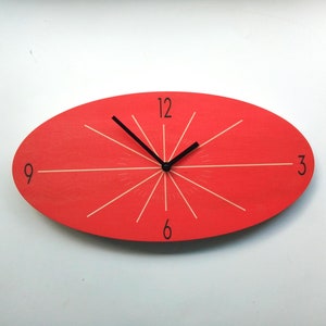Objectify Red Oval Classic Wall Clock