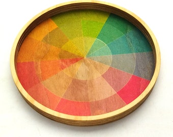 Objectify Color Swatch Printed Plywood Bowl or Tray - Extra Large