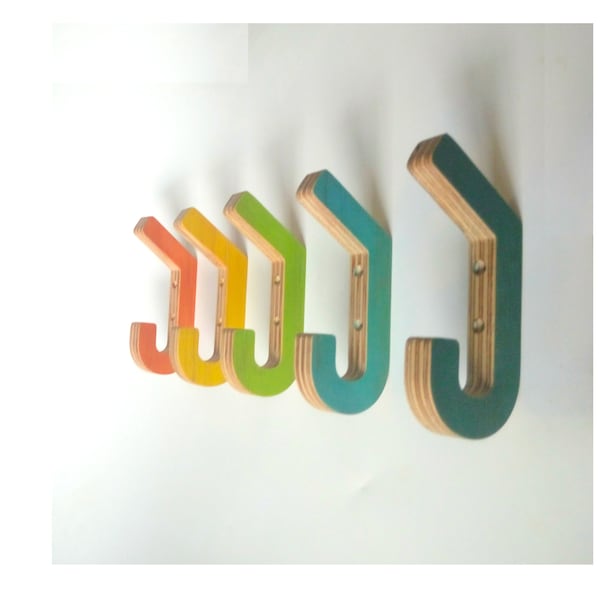 Colorful Wall Hooks Etsy