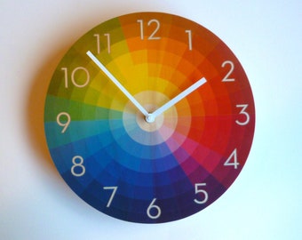 Objectify Color Wheel Wall Clock With Neutra Numerals