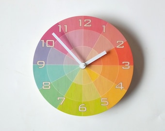 Objectify Color Swatch Wall Clock With Numerals