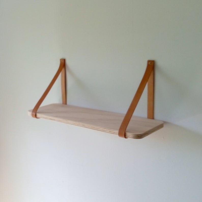 Objectify Plywood/Leather Strap Shelf Large image 2