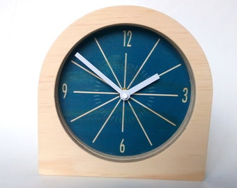 Objectify Dark Blue Classic Desk Clock