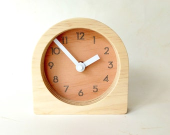 Objectify Dusky Pink Desk Clock with Numerals