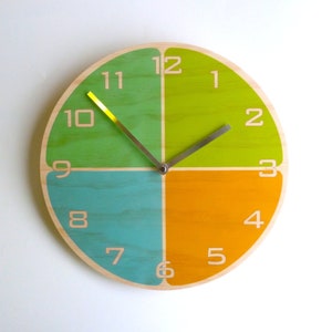 Objectify Quarter Segments Wall Clock With Numerals