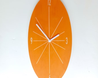 Objectify Orange Oval Classic Wall Clock