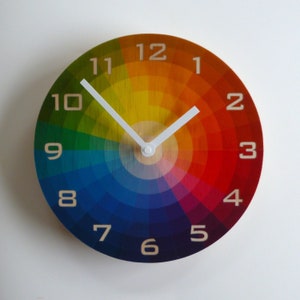 Objectify Color Wheel Wall Clock With Numerals