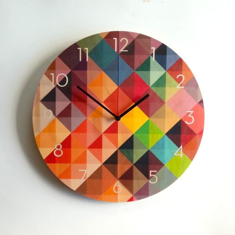 Objectify Grid2 Wall Clock With Neutra Numerals image 1
