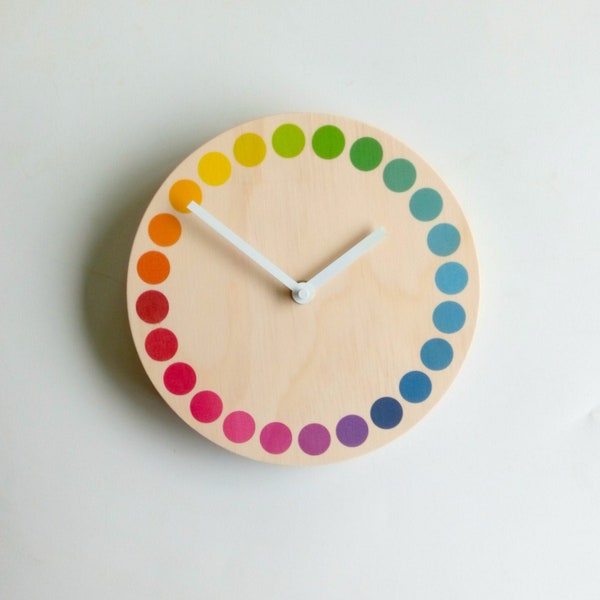 Objectify Rainbow Dots Wall Clock