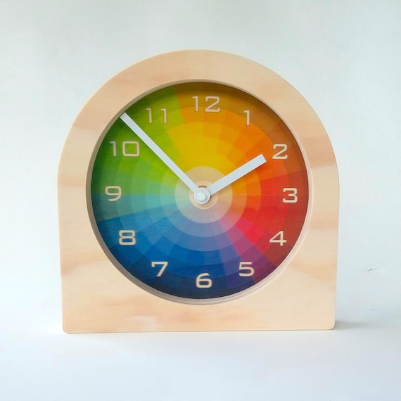 Objectify Color Wheel Desk Clock With Numerals