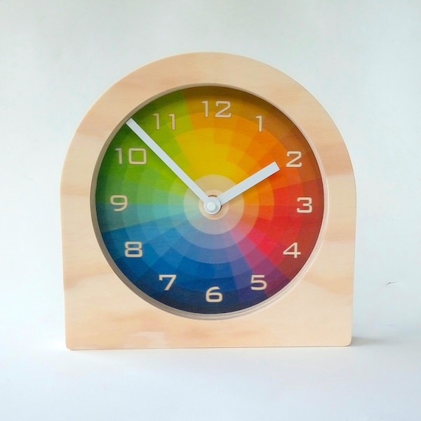 Objectify Color Wheel Desk Clock with Numerals