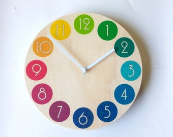 Objectify Big Rainbow Dot Wall Clock