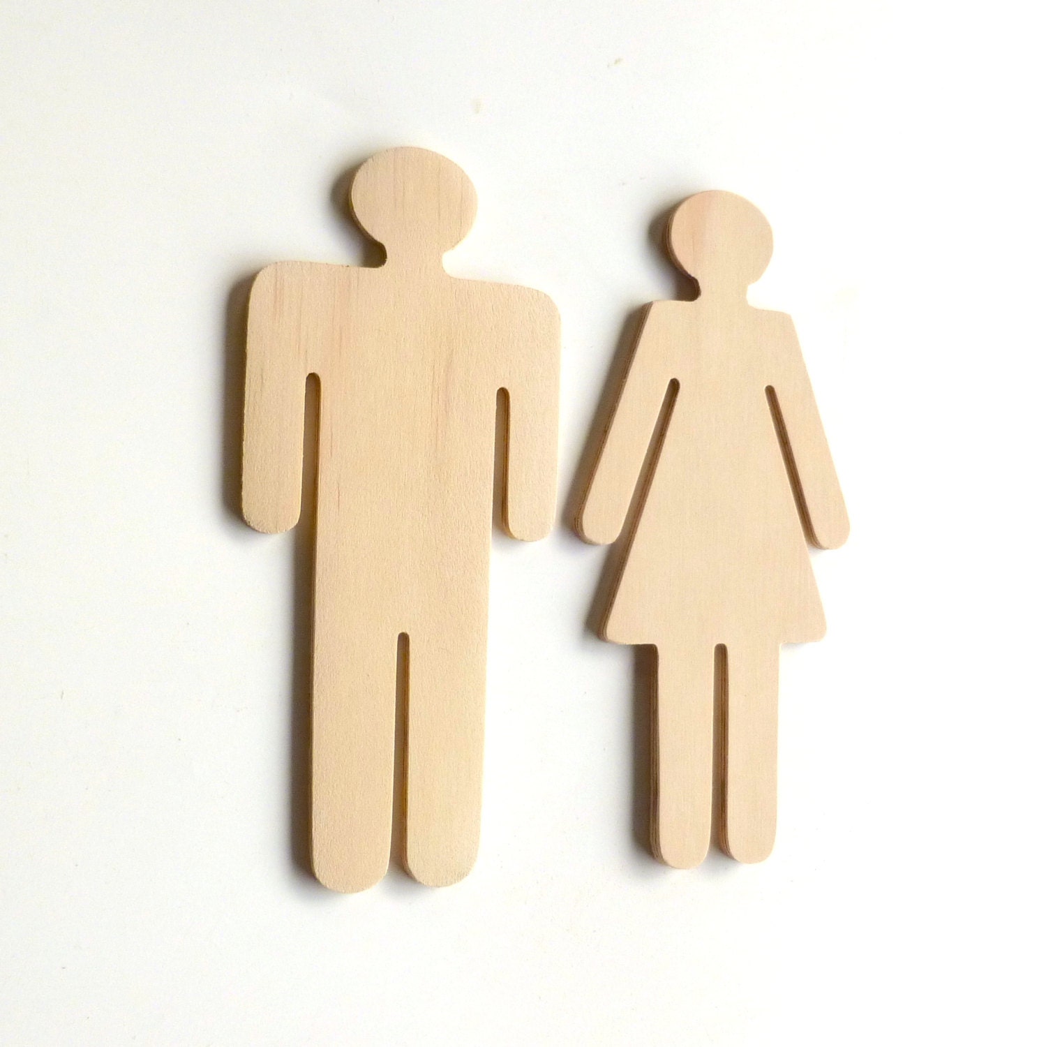 Objectify Bathroom Female/male Sign Figures Plain - Etsy