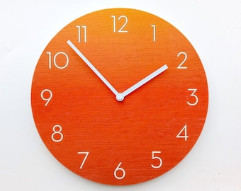 Objectify Ombre Orange Fizz Wall Clock With Neutra Numerals