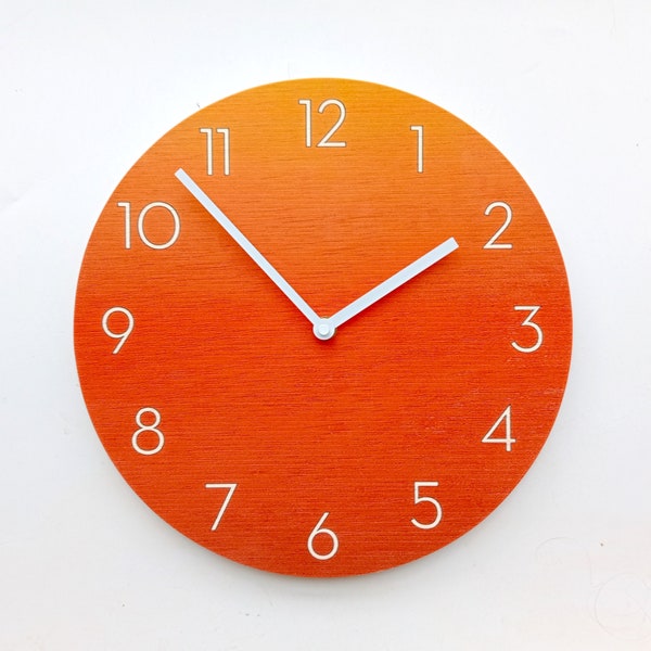 Objectify Ombre Orange Fizz Wall Clock With Neutra Numerals