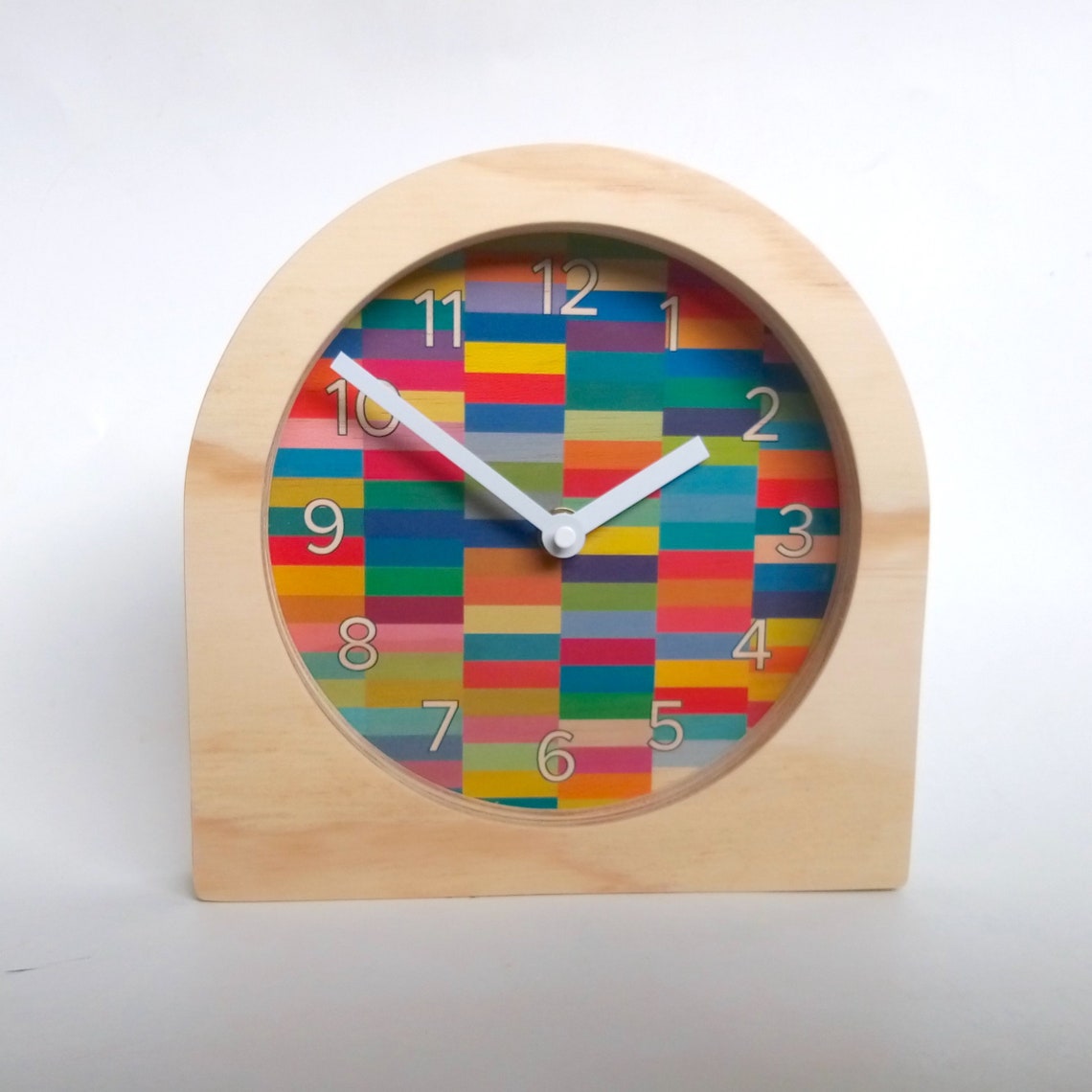 Objectify Color Block Desk Clock With Numerals | Etsy