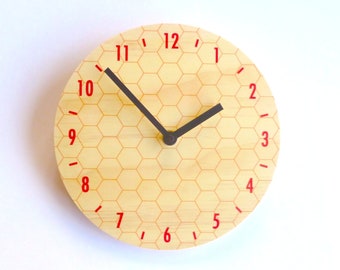 Objectify Honeycomb Wall Clock With Numerals