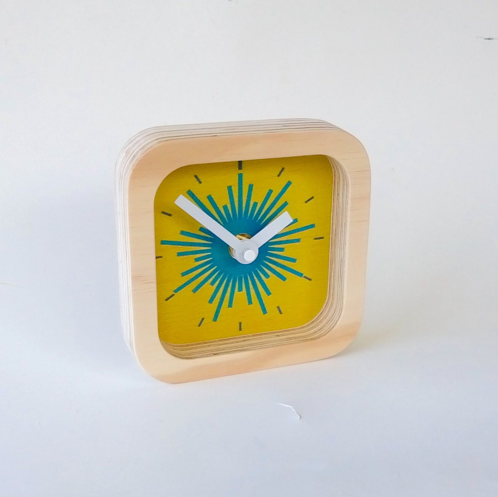 Objectify Deco Square Desk Clock Etsy