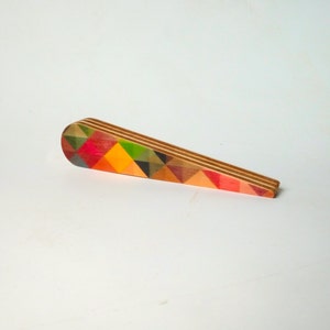 Objectify Grid2 Print Wooden Door Stop x 2