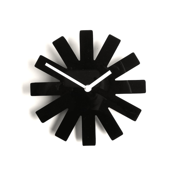 Objectify Black Asterisk Outline Wall Clock - Large Size