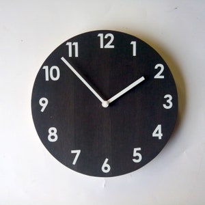 Glow in the Dark Wooden Wall Clock: Silent Modern Charcoal Clock