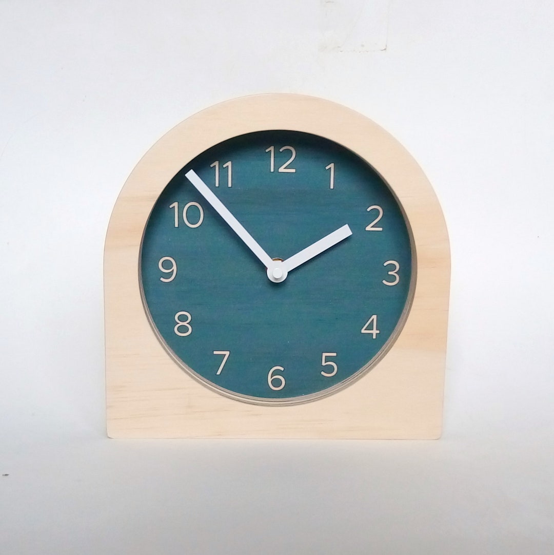 Objectify Dark Blue Desk Clock With Numerals Etsy