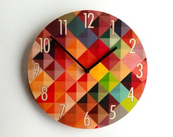 Objectify Grid2 Wall Clock With Large Numerals