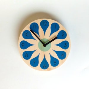Objectify Blue Bloom Wall Clock With Numerals
