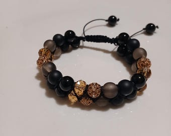 pulseira dupla shamballa cleópatra