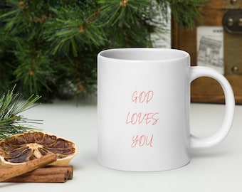 Geloof over angst koffiemok, cadeau christelijk geschrift