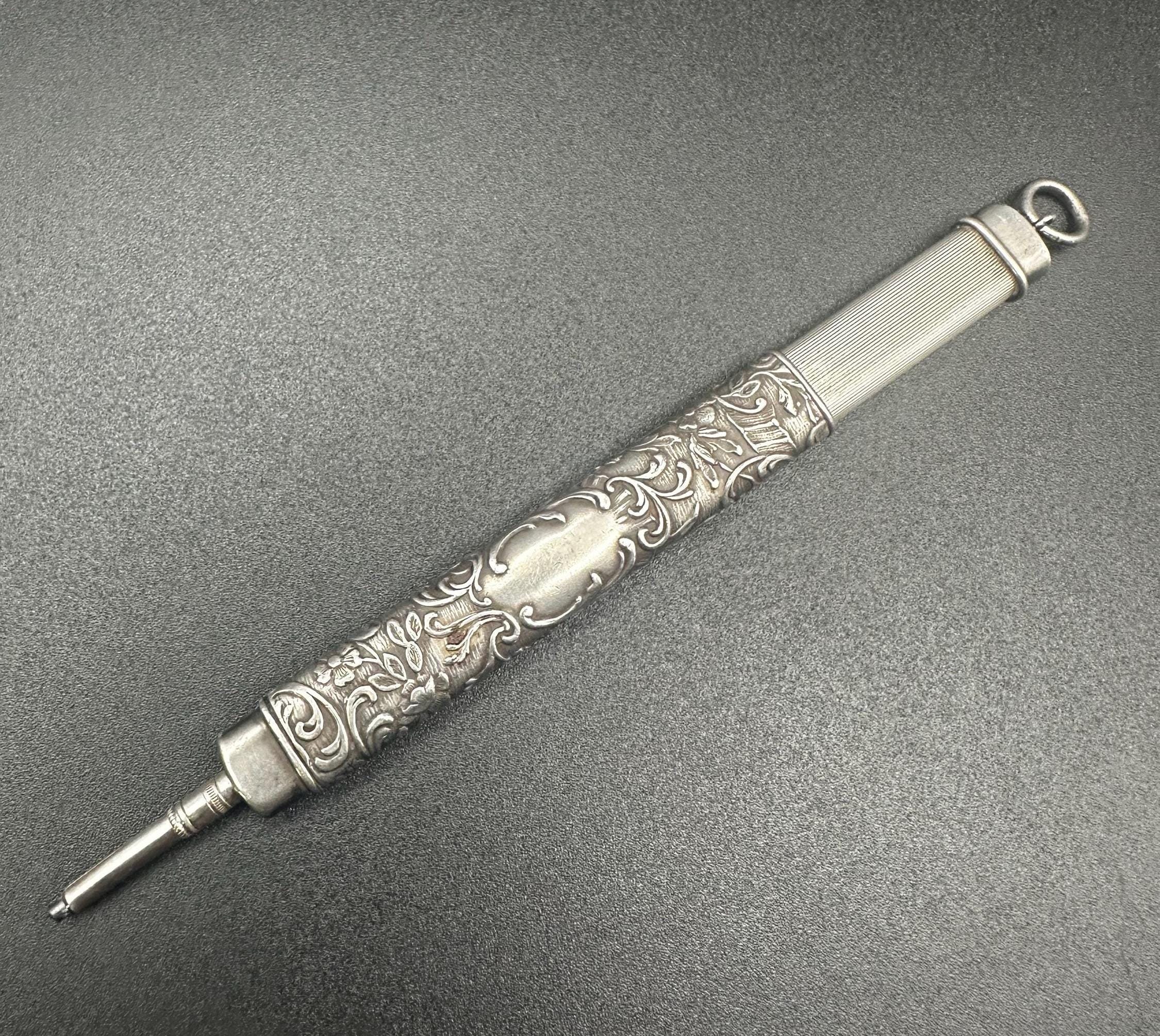 ヴィンテージ sterling silver 壊れたペンシル Vintage Silver Mechanical Pencil - Etsy