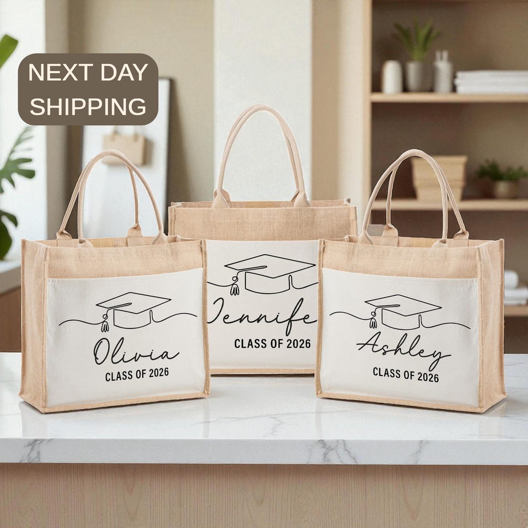 Personalized Graduation Tote Bag, Class of Year Gift, College Student ...