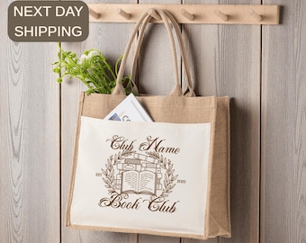 Custom Book Club Tote Bag, Reading Lover Gift, Reader Life Accessory, Personalized Book Club Bag, Reading Tote, Unique Gift for Readers