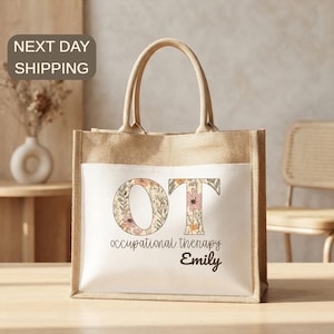 Custom Occupational Therapy Tote Bag, OT School Graduation Bag, Rehab Specialist Career Gift, OT Practitioner Work Tote, Pediatric OT Gift